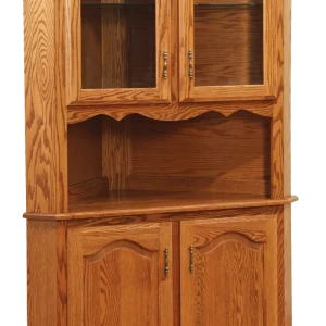 Amish Heritage 2 Door Corner Hutch, Top Only