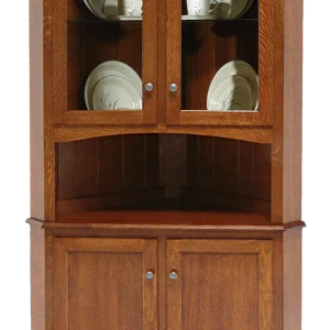 Amish Mary Ann 2 Door Corner Hutch, Top Only