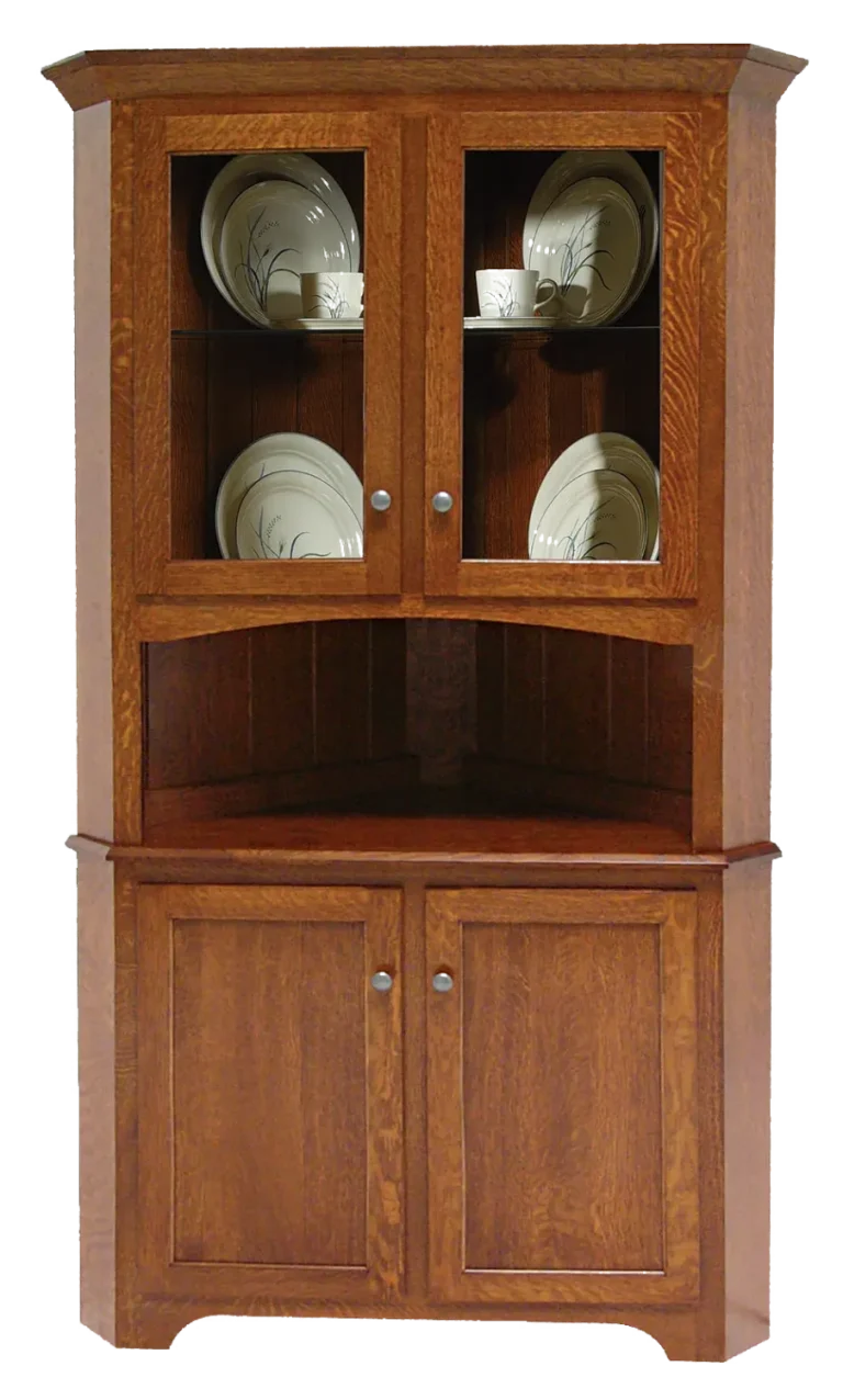 Amish Mary Ann 2 Door Corner Hutch, Top Only