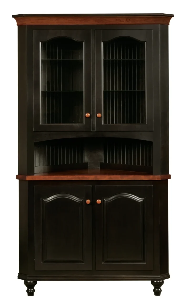 Amish Olympia Corner Hutch, Base Only