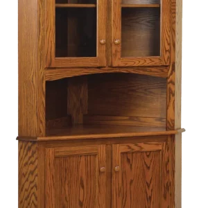 Amish Shaker 2 Door Corner Hutch, Base Only