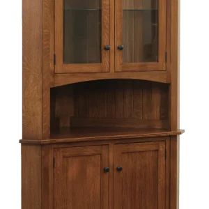 Amish Sara Ann 2 Door Corner Hutch, Top Only