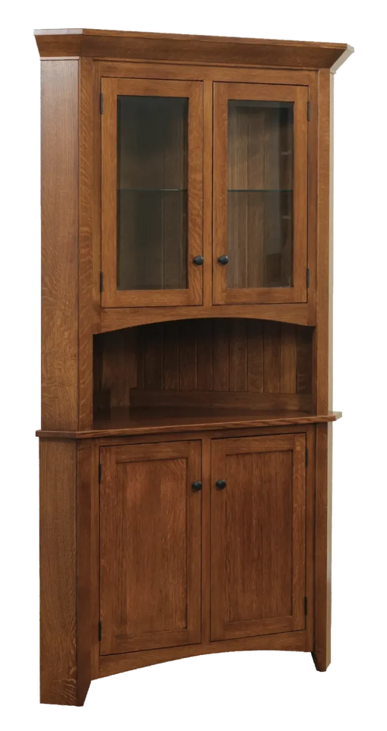 Amish Sara Ann 2 Door Corner Hutch, Top Only