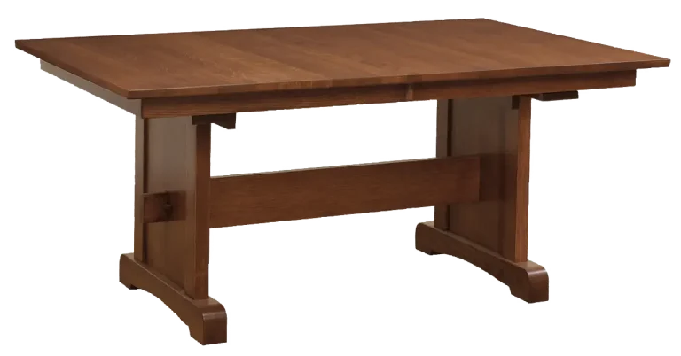Amish Sara Ann Trestle Table – Solid Top