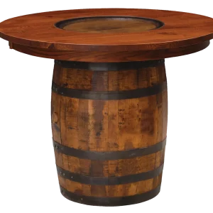 Amish Barrel Round Counter Height Table – 48″