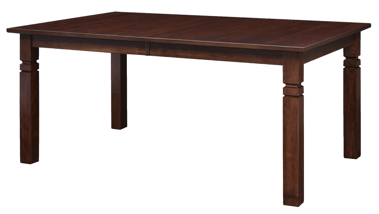 Amish Arlington Turned Leg Table - 42” x 66” solid top
