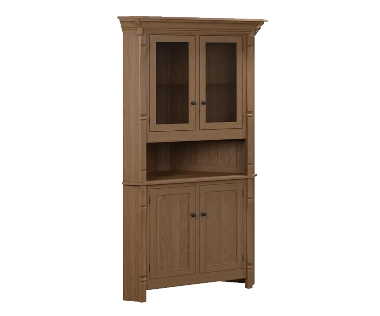 Amish Ashville Corner Hutch, Base Only