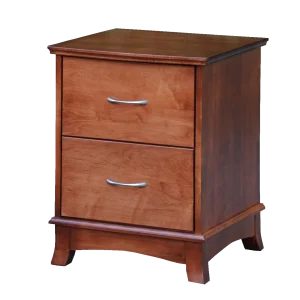 Amish Crescent Nightstand with 2 Drawers