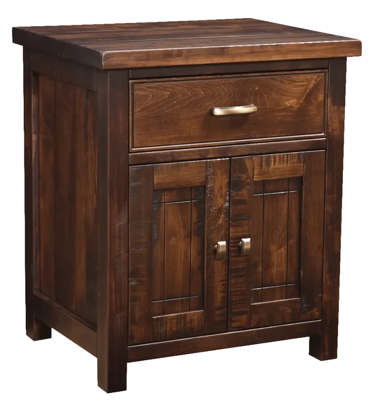 Amish Timbermill 1 Drawer, 2 Door Nightstand