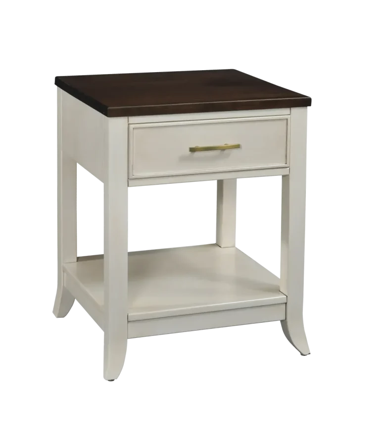 Amish Kingston Nightstand with 1 Drawer, open