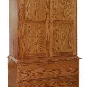 Amish Shaker Armoire 2 Piece (with Hidden Drawers)