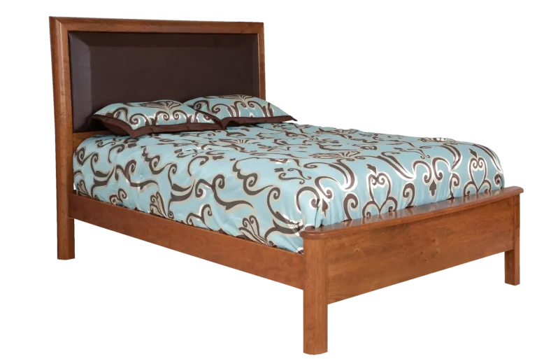 Amish Meridian Leather Panel Bed