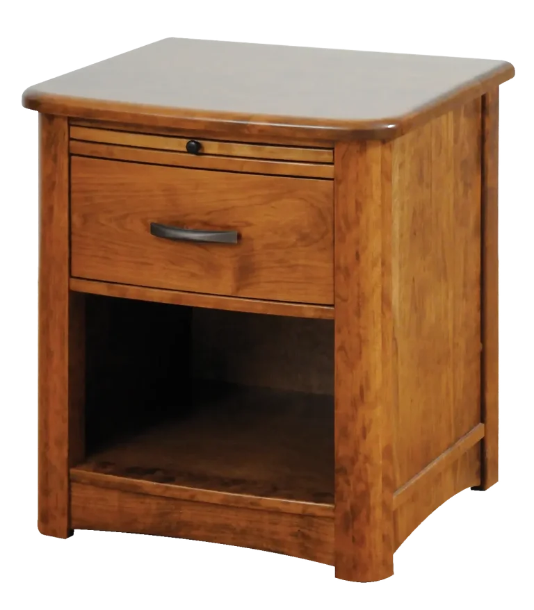 Amish Meridian Nightstand with 1 Drawer, Open Below