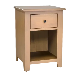 Amish Charland Nightstand with 1 Drawer, open