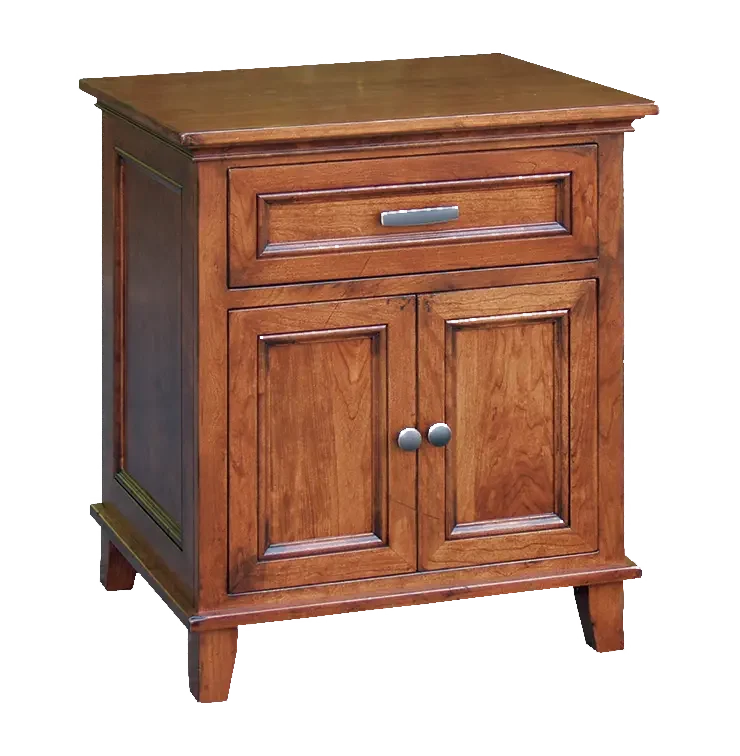 Amish Brooklyn Nightstand with 1 Drawer, 2 Doors