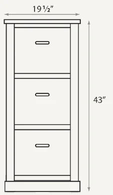 Amish Mission Three-Drawer File Cabinet