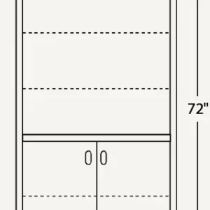 Amish Mission 36″ Bookcase (Drawing)