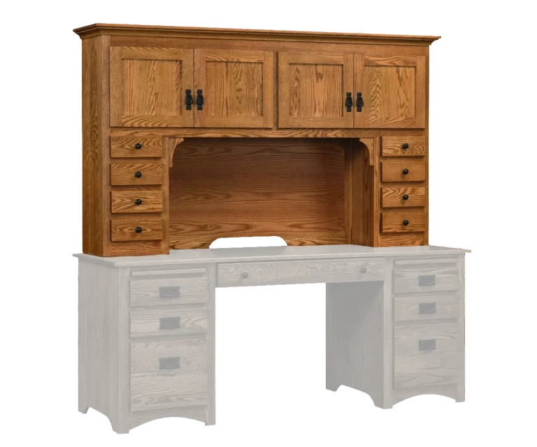 Amish Mission Hutch for 72″ Desk