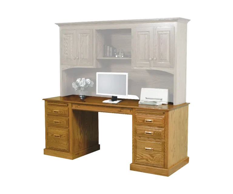 Amish Traditional Double Ped Desk