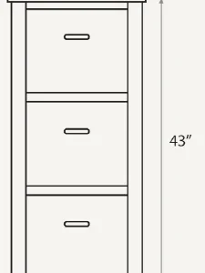 Amish Traditional Three-Drawer File Cabinet