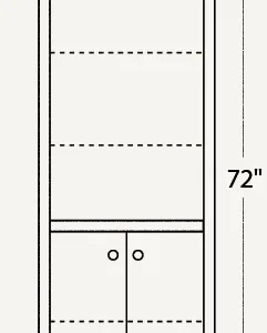 Amish Traditional 24″ Bookcase (Drawing)