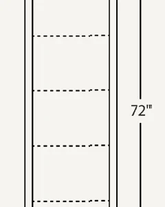 Amish Traditional 24″ Open Bookcase (Drawing)