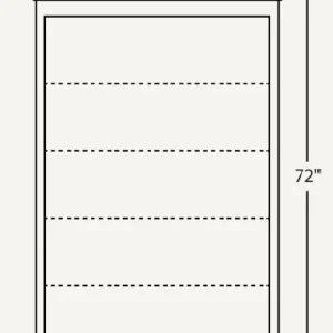 Amish Traditional 48″ Open Bookcase (Drawing)