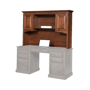 Amish Traditional Hutch for 62″ Desk (Drawing)
