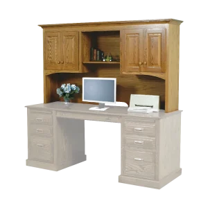 Amish Traditional Hutch for 72″ Desk (Drawing)