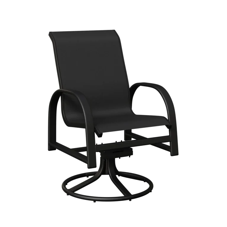 Murphy Aluminum+Sling Swivel Rocker Dining Chair by Berlin Gardens