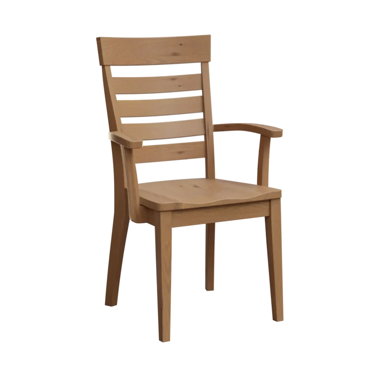 Amish Parma Solid Hardwood Dining Arm Chair