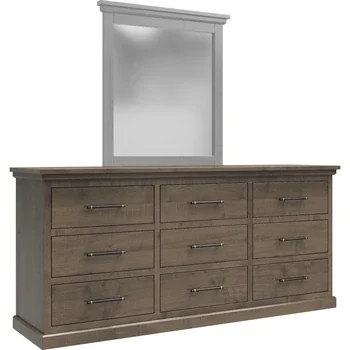 Amish Santorini Solid Hardwood Bedroom 9-Drawer Dresser Only