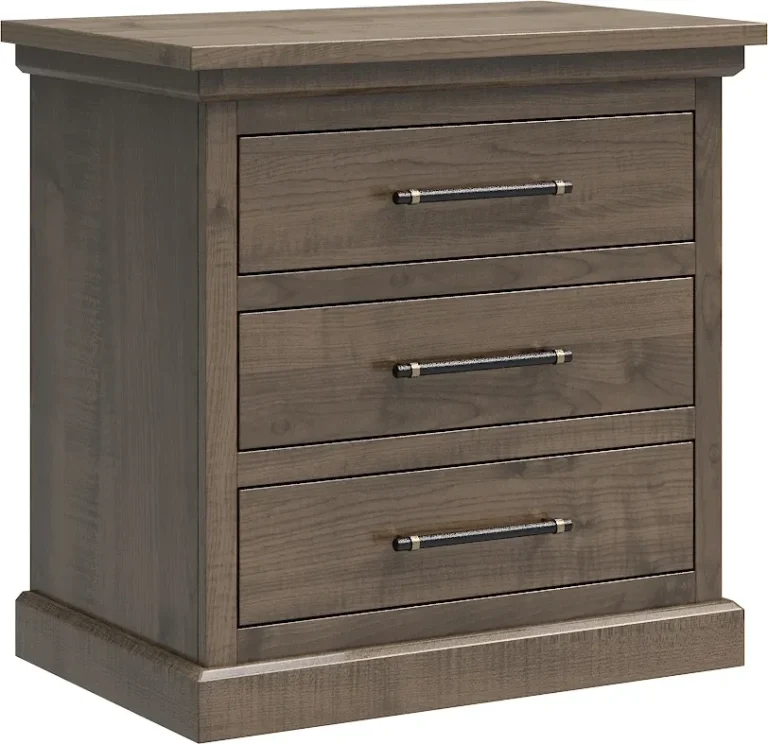 Amish Santorini Solid Hardwood Bedroom 3-Drawer Nightstand