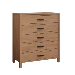 Amish Amanda Solid Hardwood Bedroom 5-Drawer Chest