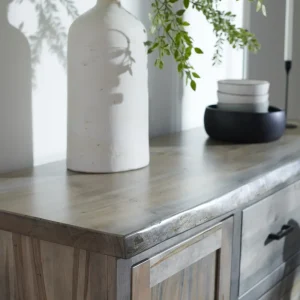 Amish Ashford Live Edge Solid Hardwood Dining Server