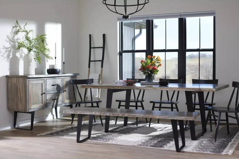 Amish Ashford Live Edge Solid Hardwood Dining Table