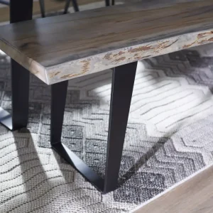 Amish Ashford Live Edge Solid Hardwood Dining Bench