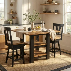 Amish Franklin Solid Hardwood Counter-Height Dining Table