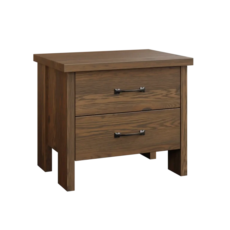 Amish Cheyenne Solid Hardwood Bedroom 2-Drawer Nightstand