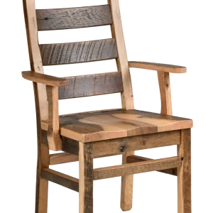 Amish Ladderback Solid Hardwood Dining Arm Chair