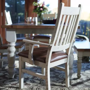 Amish Farmhouse Solid Hardwood Dining Arm Chair