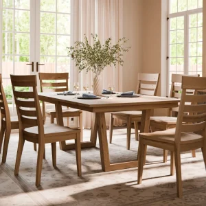 Amish Lindsey Trestle Solid Hardwood Dining Table