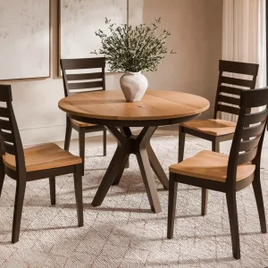 Amish Madison Single Pedestal Solid Hardwood Dining Table