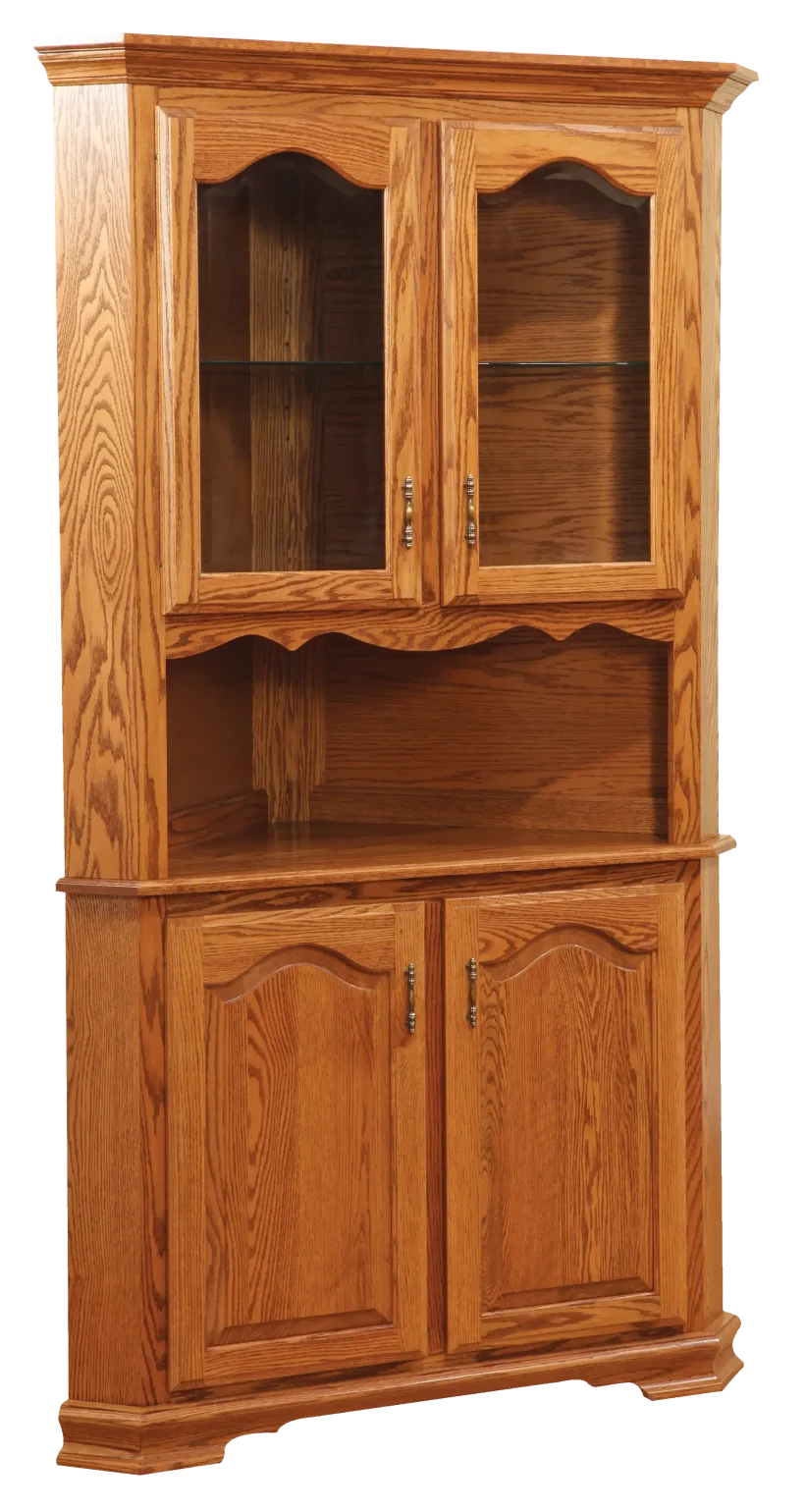 Amish Heritage Door Corner Hutch, Base Only - 016-EB543