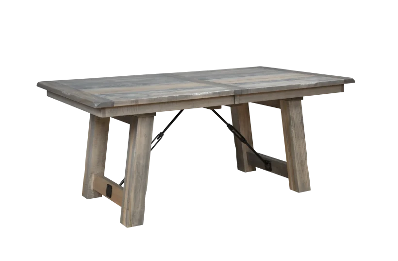 Amish Liberty Table - 42” x 72” solid top - No, , 42 x 72 Solid Top Table, , , , , Rustic Brown Maple, OCS135 Driftwood Amish Liberty Table - 42” x 72” solid top - 016-IF4213