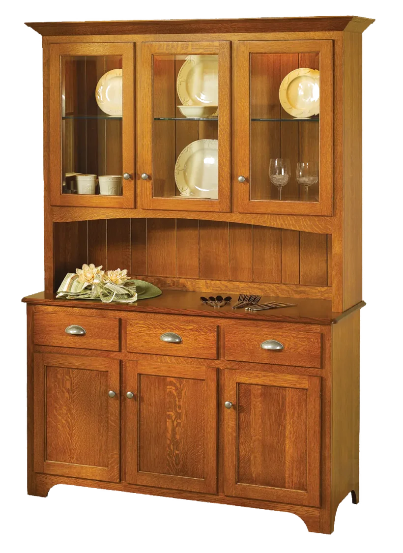 Amish Mary Ann 3 Door Hutch, Top Only - 016-JX443
