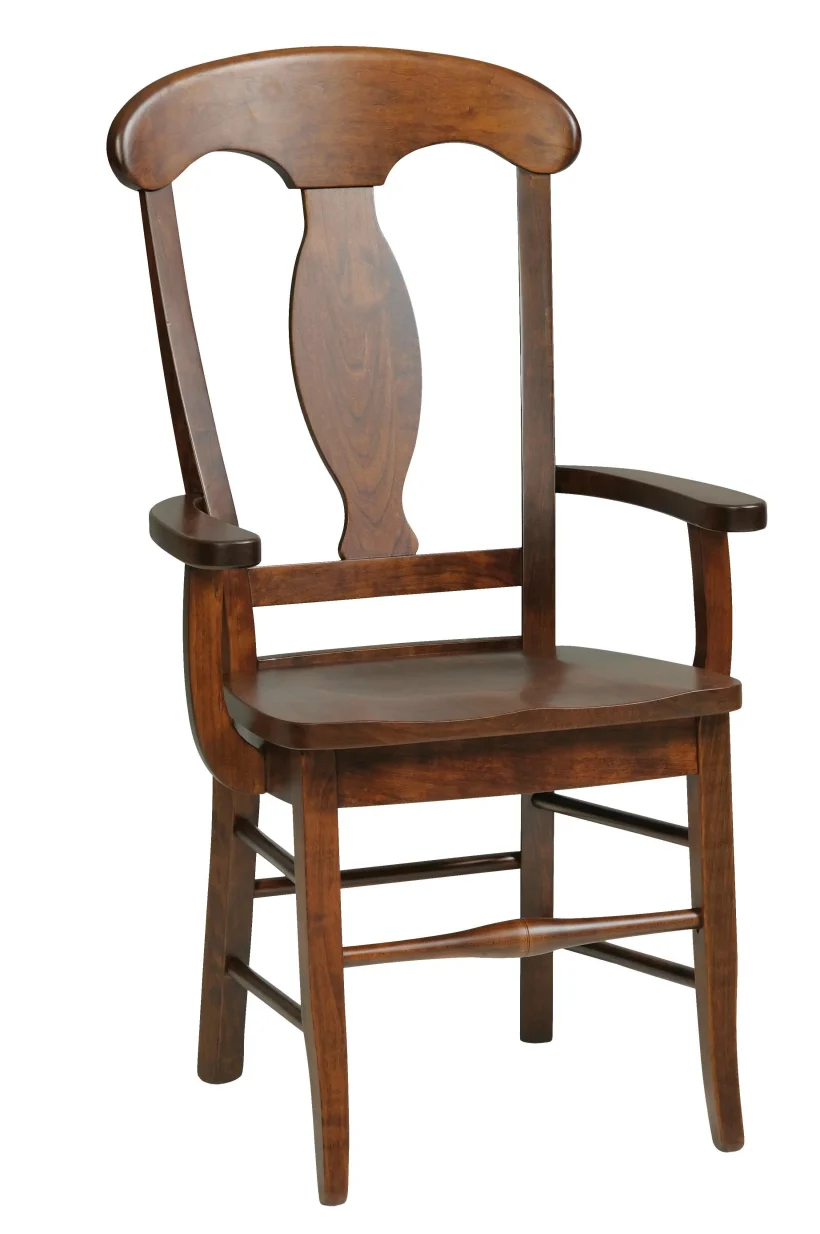 Amish Porter Arm Chair - No, , , , , Rustic Cherry, OCS113 Michael's Cherry Amish Porter Arm Chair - 016-ML4954