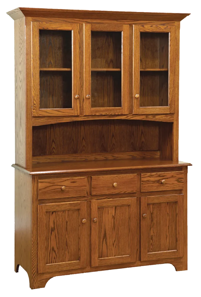Amish Shaker 3 Door Hutch, Top Only - 016-PE964