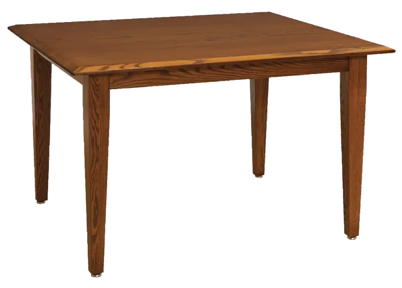 Amish Shaker Leg Table - Solid Top - No, , 42 x 48 Solid Top Table, , , , , Oak, OCS113 Michael's Cherry Amish Shaker Leg Table - Solid Top - 016-PE993