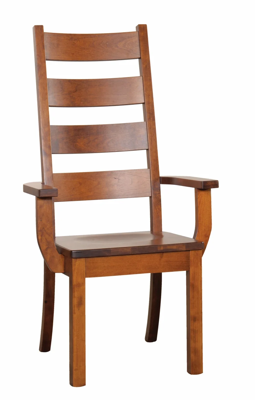 Amish Sadler Mission Arm Chair - No, , , , , Rustic Cherry, OCS113 Michael's Cherry Amish Sadler Mission Arm Chair - 016-PJ4084-E